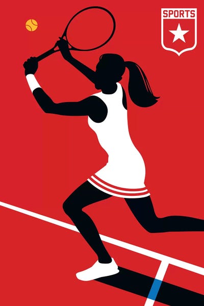Kids Sports Art: Sport - Tennis by Bo Lundberg