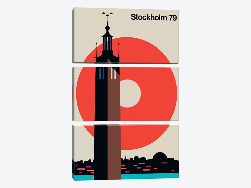 Stockholm 79 by Bo Lundberg 3-piece Canvas Art Print