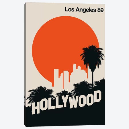 Los Angeles 89 Canvas Print #UND63} by Bo Lundberg Canvas Artwork