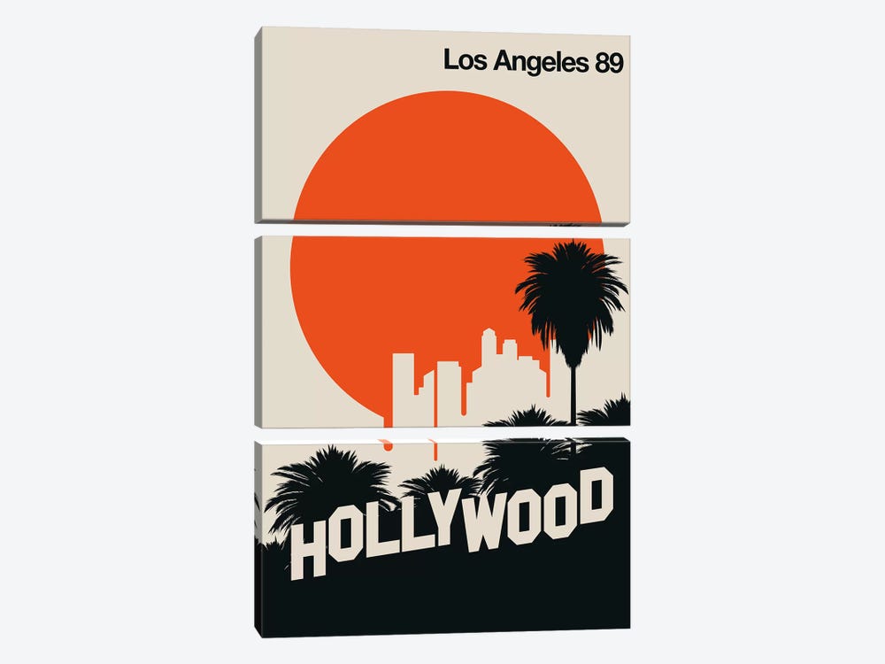 Los Angeles 89 by Bo Lundberg 3-piece Canvas Artwork