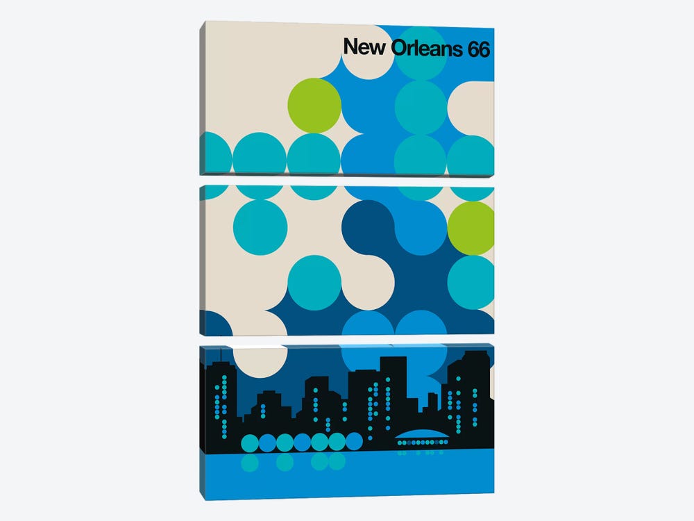 New Orleans 66 by Bo Lundberg 3-piece Art Print