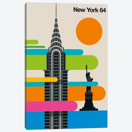 New York 64 Canvas Print #UND65} by Bo Lundberg Canvas Art Print