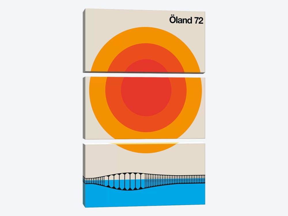 Öland 72 by Bo Lundberg 3-piece Canvas Art Print