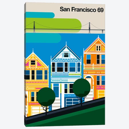 San Francisco 69 Canvas Print #UND67} by Bo Lundberg Art Print