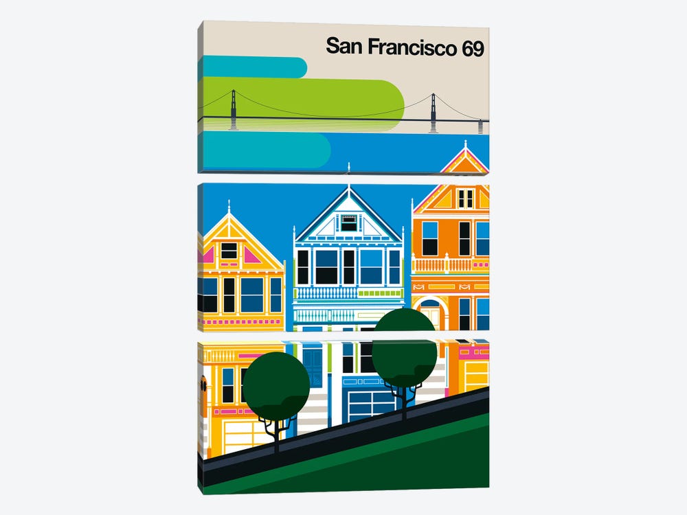 San Francisco 69 by Bo Lundberg 3-piece Canvas Art