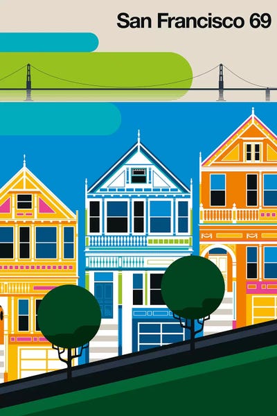 San Francisco Travel Posters: San Francisco 69 by Bo Lundberg