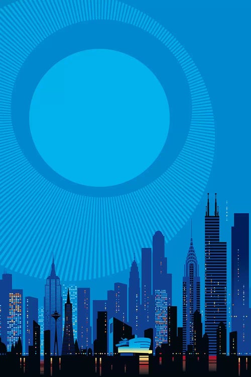 Blue City by Bo Lundberg wall art