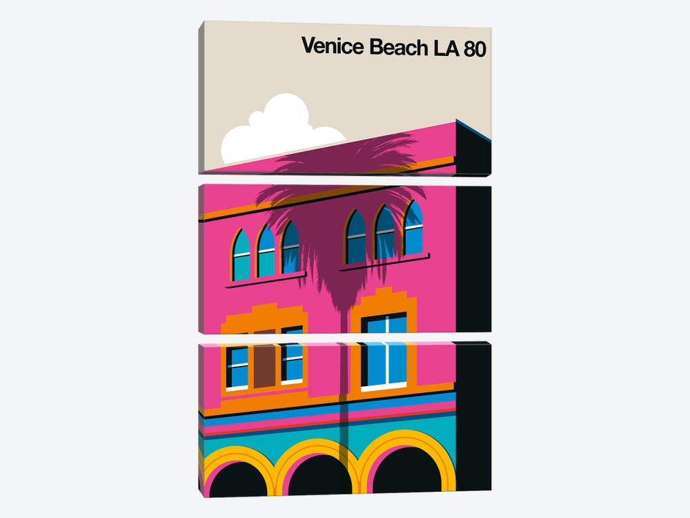 Venice Beach 80 by Bo Lundberg 3-piece Canvas Wall Art