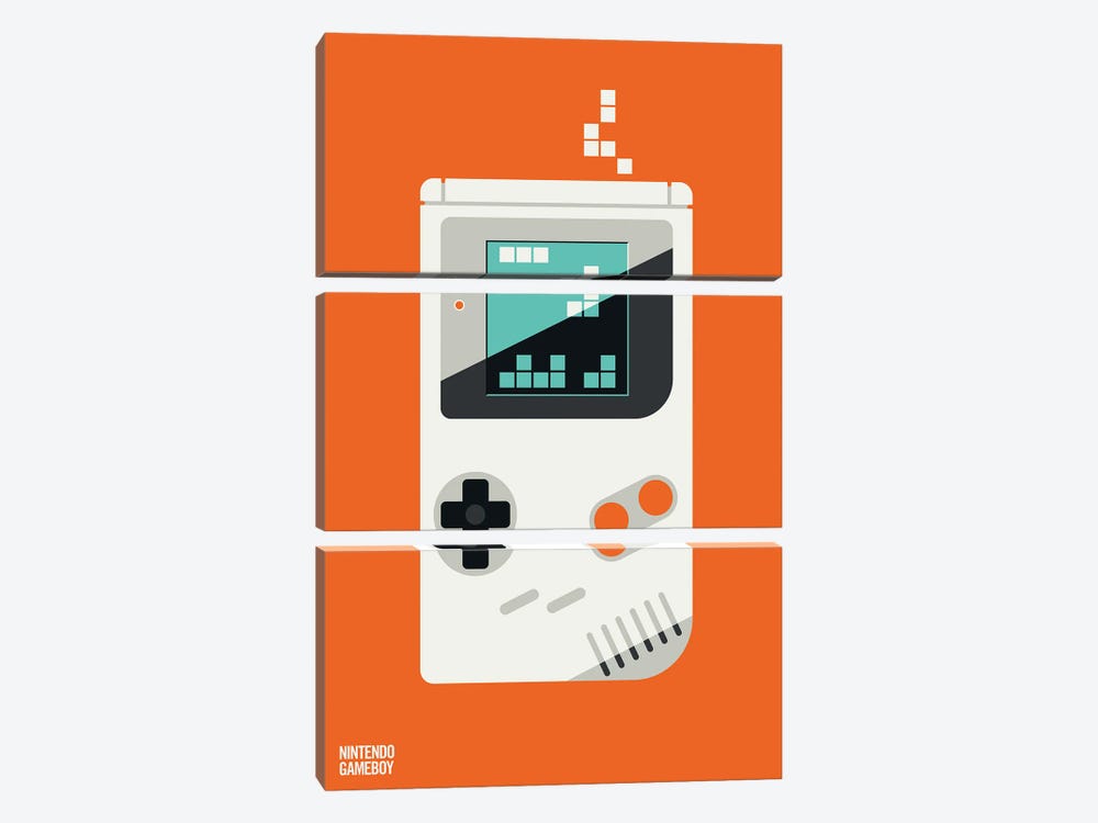 Nintendo Game Boy by Bo Lundberg 3-piece Canvas Art Print