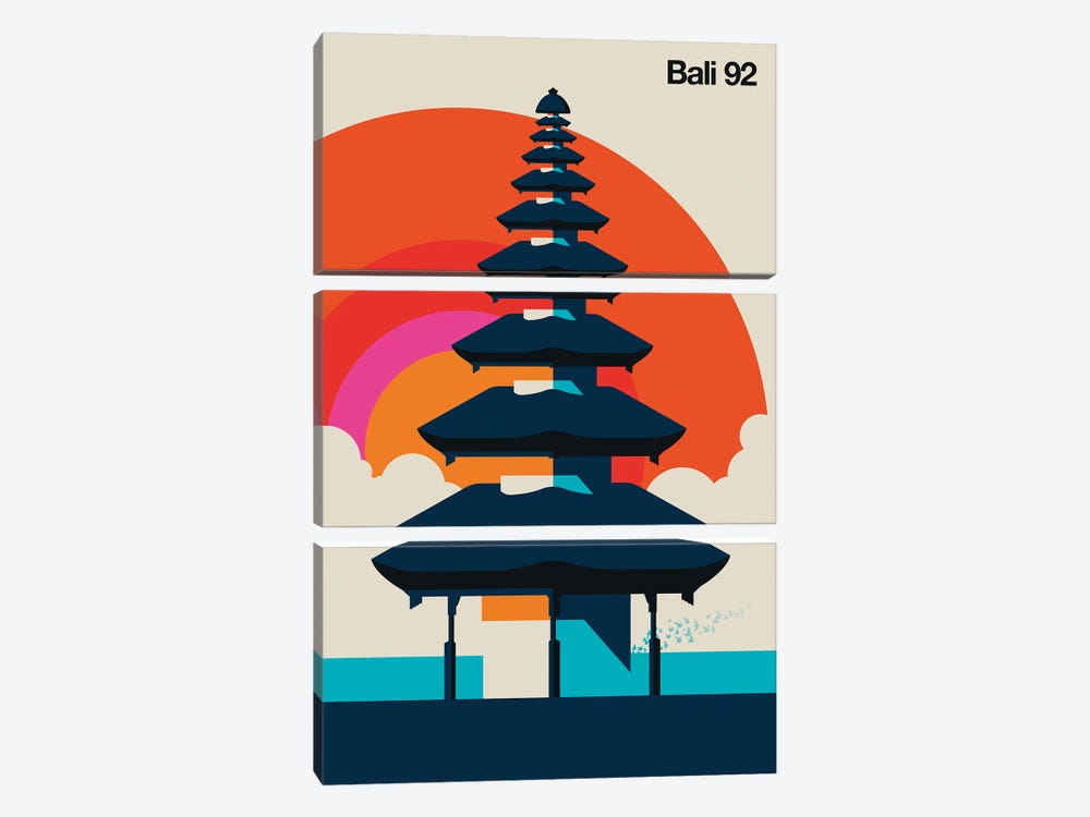 Bali 92 by Bo Lundberg 3-piece Canvas Print