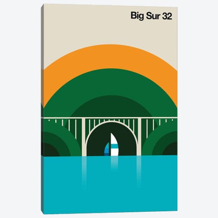 Big Sur 32 Canvas Print #UND85} by Bo Lundberg Canvas Art Print