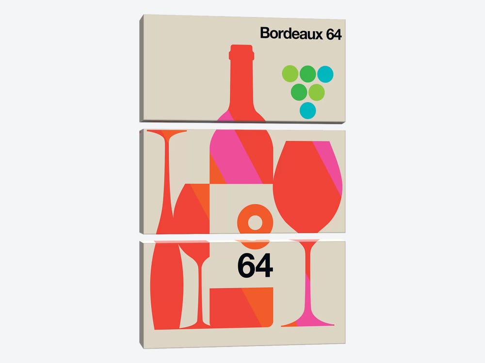 Bordeaux 64 by Bo Lundberg 3-piece Canvas Artwork