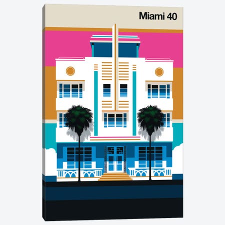 Miami 40 Canvas Print #UND91} by Bo Lundberg Art Print