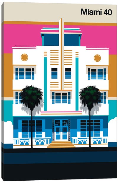 Miami 40 Canvas Art Print - Bo Lundberg