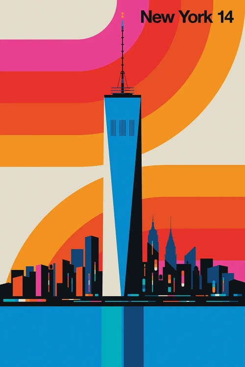 New York 14 by Bo Lundberg wall art