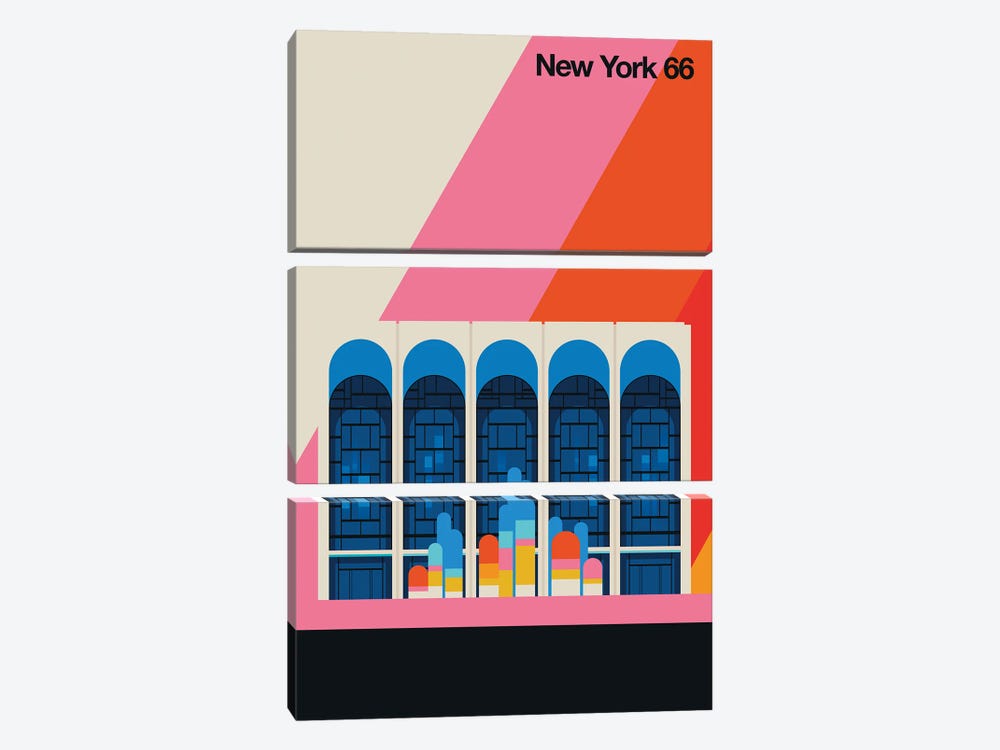 New York 66 by Bo Lundberg 3-piece Canvas Artwork