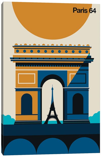 Paris 64 Canvas Art Print - Paris Typography