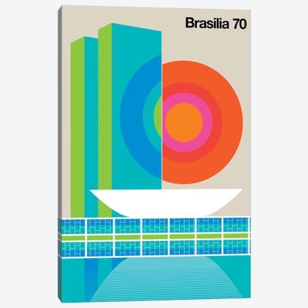 Brasilia 70 Canvas Print #UND9} by Bo Lundberg Canvas Artwork