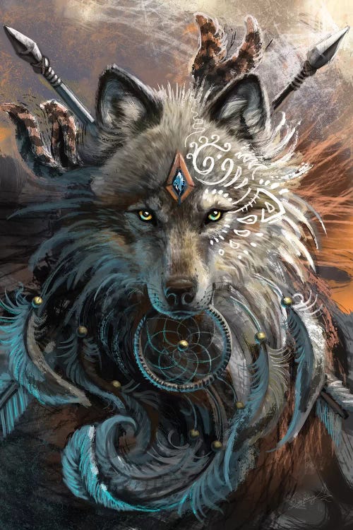Wolf Warrior by Sunima wall art