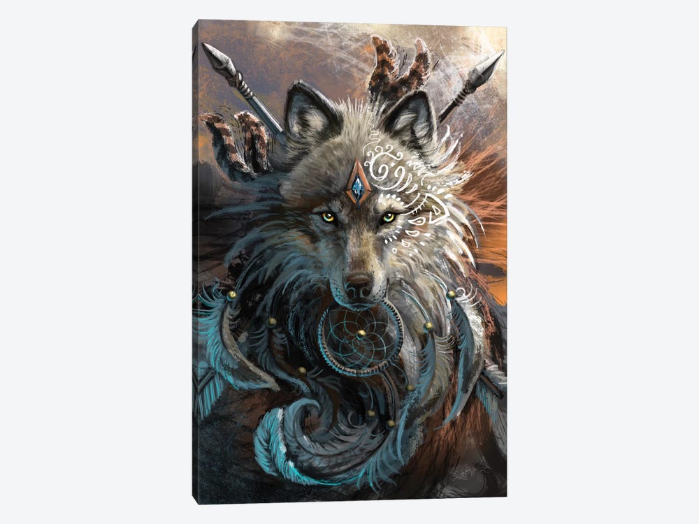 Wolf Warrior by Sunima 1-piece Canvas Art
