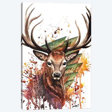 Young Deer Canvas Print #UNI21} by Sunima Art Print
