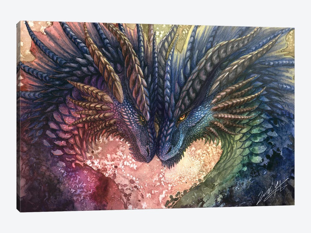 Dragon Love by Sunima 1-piece Canvas Art