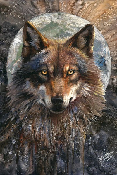 Fullmoon Wolf by Sunima canvas print