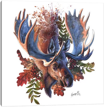 Moose Canvas Art Print - Sunima
