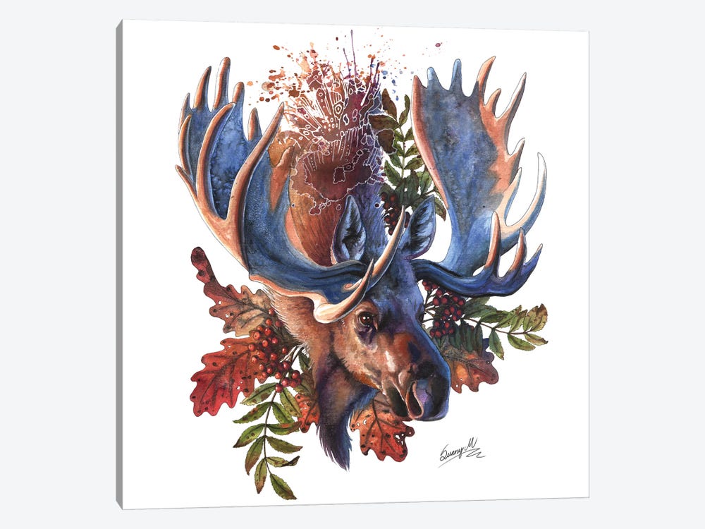 Moose by Sunima 1-piece Canvas Art