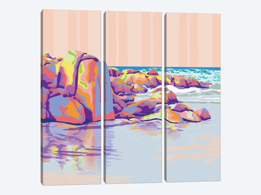Edgy Beach by Unratio 3-piece Canvas Art Print