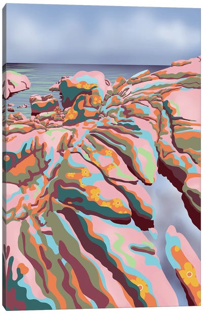 Ribbon Rocks Canvas Art Print - Unratio