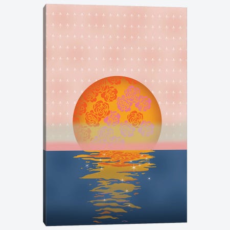 Rose Sun Canvas Print #UNR33} by Unratio Canvas Art Print