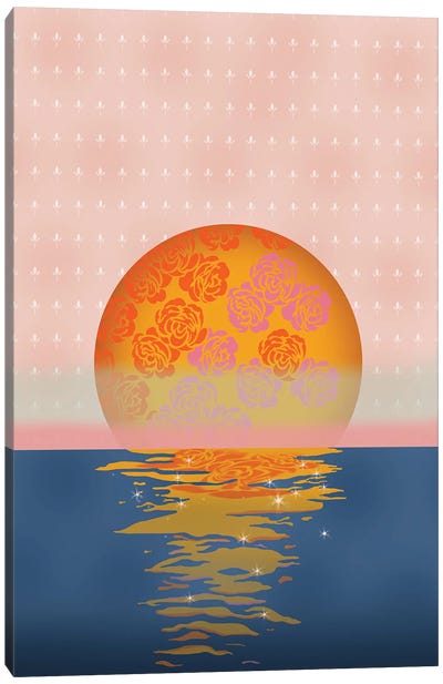 Rose Sun Canvas Art Print - Unratio