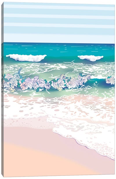 Rose Surf Canvas Art Print - Unratio
