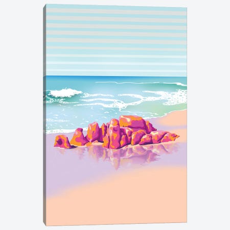 Sneaky Beach Canvas Print #UNR37} by Unratio Canvas Artwork