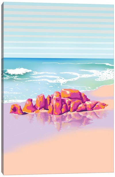 Sneaky Beach Canvas Art Print - Unratio