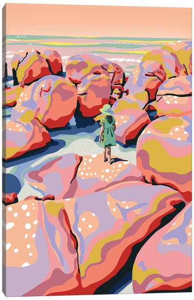 Barrel Beach Canvas Art Print - Adventure Art