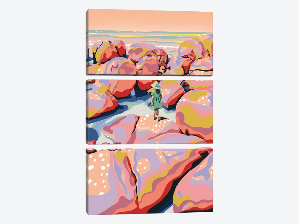 Barrel Beach by Unratio 3-piece Canvas Art Print