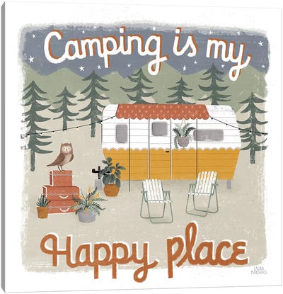 Gone Glamping V Canvas Art Print - Camping Art