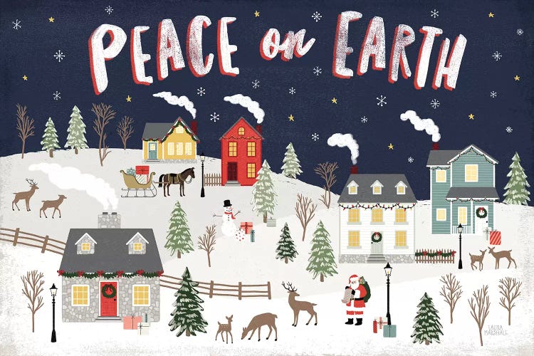 Christmas Village II by Laura Marshall wall art