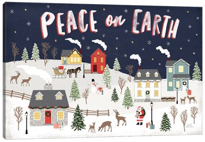 Christmas Village II Canvas Art Print - Laura Marshall