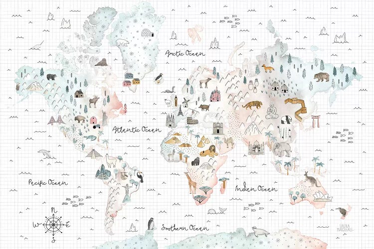 World Traveler I by Laura Marshall canvas print