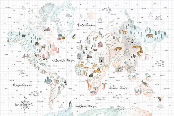 Inspirational Office: World Traveler I by Laura Marshall