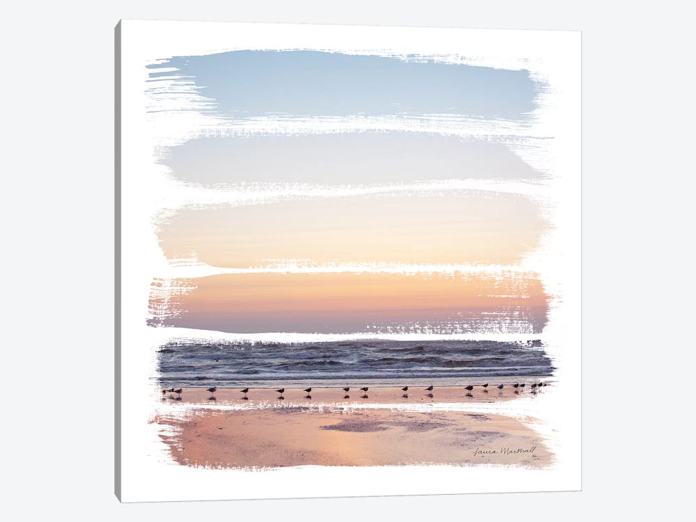 Sunset Stripes I by Laura Marshall 1-piece Canvas Art