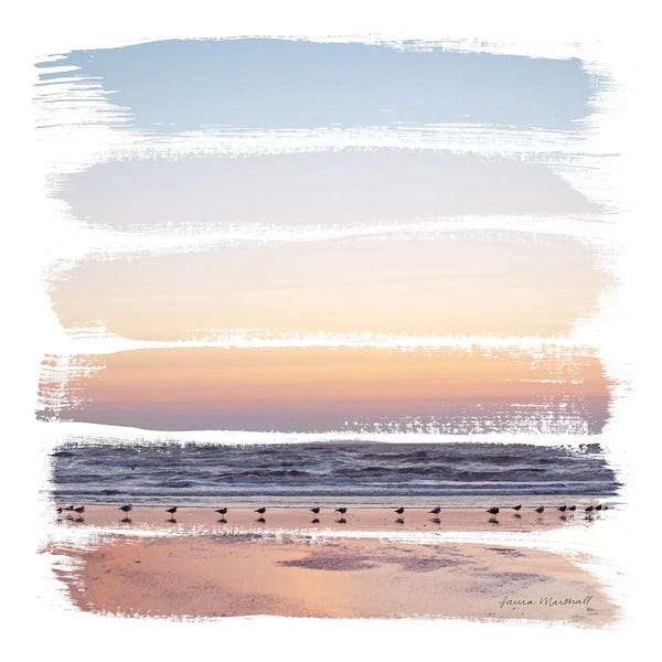 Beach Sunrises & Sunsets: Sunset Stripes I by Laura Marshall