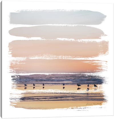 Sunset Stripes II Canvas Art Print - Laura Marshall