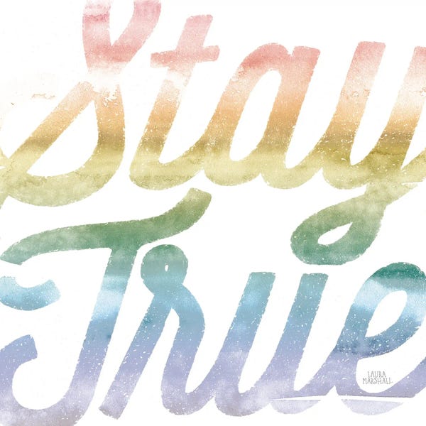 Laura Marshall: Positivity III (Rainbow Lettering) by Laura Marshall