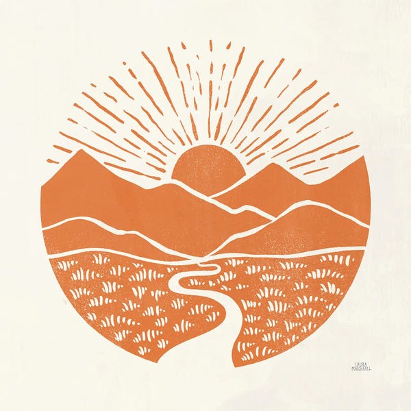 '70s Aesthetic: On the Horizon I by Laura Marshall