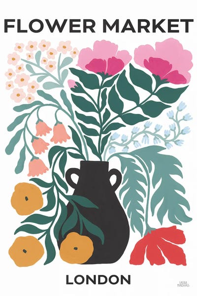 Flower Market I by Laura Marshall framed canvas print