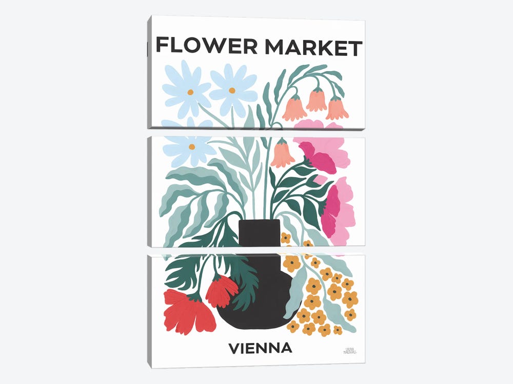 Flower Market IV by Laura Marshall 3-piece Canvas Print